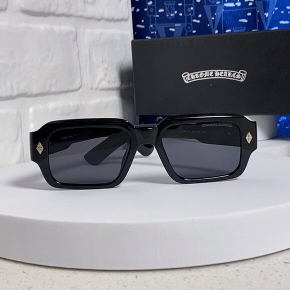 Chrome Hearts Black Frame Gray Lens Sunglasses - Picture 1 of 9